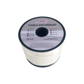 Rollo Cable Radox Mod: 080-404 Estañado Calibre 22 Blanco 100MTS