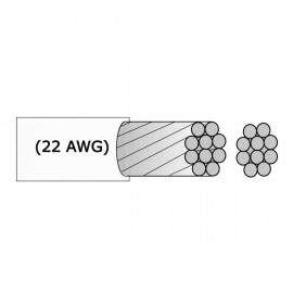 Cable Radox Mod: 080-404(1M) Estañado Calibre 22 Blanco xMTS
