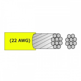 Cable Radox Mod: 080-397(1M) Estañado Calibre 22 Amarillo xMTS