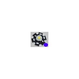LED SMD 3W Royal Blue Azul Real Con Disipador Para Acuario Pecera Lámpara