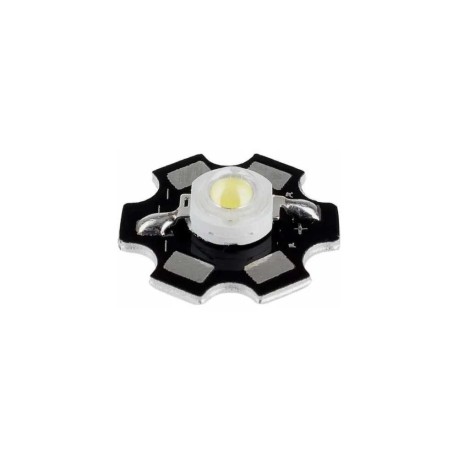 LED SMD 3W Blanco Frío 30000K Con Disipador Para Acuario Pecera Lámpara