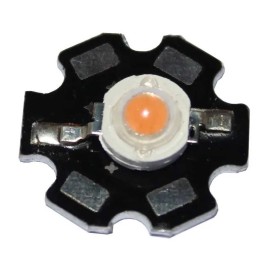 LED SMD 3W Espectro Completo Full Spectrum Grow Con Disipador Para Acuario Plantado Hidroponia Pecera