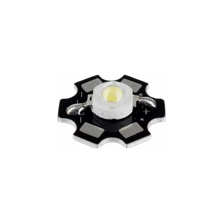 Led SMD 3W 10000k Blanco Frío con Disipador Para Acuario Pecera Lámpara